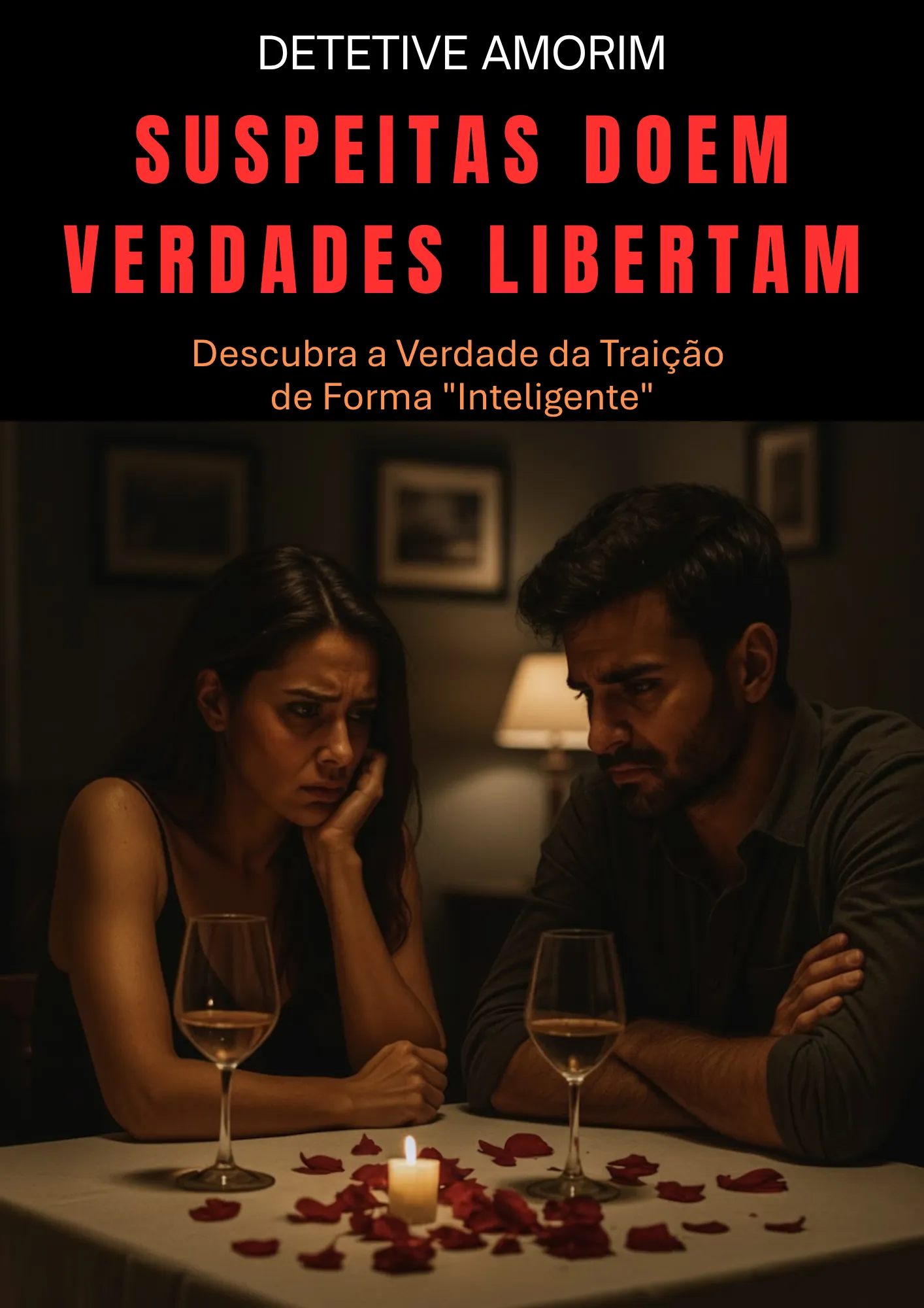 Capa do e-book Suspeitas Doem, Verdades Libertam — Detetive Amorim